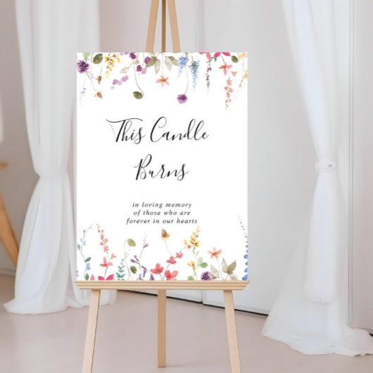 Diese klassische, farbenfrohe, wilde Blumenkerze B Poster