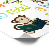 Diese kleine Affe-Liebe zum Lesen Poster (Ecke)