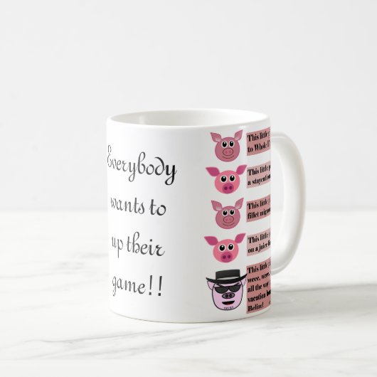 "Diese kleine Piggy" Kaffeetasse, 11 Unze Kaffeetasse (VorderseiteRechts)