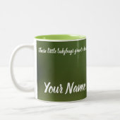 Diese kleinen Ladybugs gewähren einen glücklichen Zweifarbige Tasse (Links)