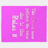 Diese Königin befolgt nie die Regeln heiß rosa Fleecedecke (Vorderseite (Horizontal))