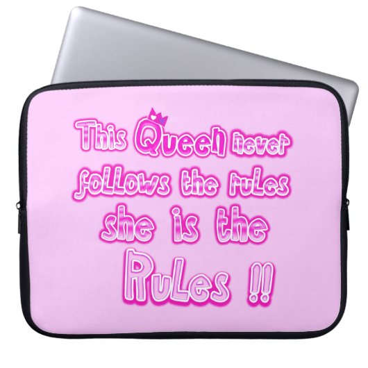 Diese Königin folgt nie den Regeln der Elektronik- Laptopschutzhülle (Vorderseite)
