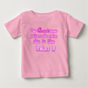 Diese Königin folgt nie den Regeln pink Baby T-shirt