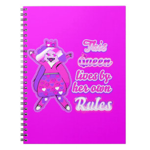 Diese Königin folgt nie den Regeln pink Notizblock