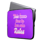 Diese Königin lebt nach ihren eigenen Regeln Elect Laptopschutzhülle (Vorderseite Links)