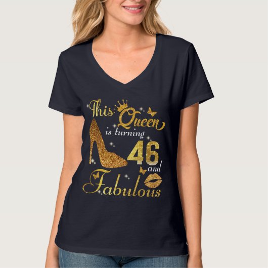 Diese Königin wird 46 und fabelhaft T-Shirt (Vorderseite)