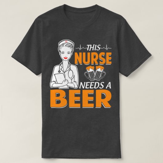 Diese Krankenschwester braucht ein Bier T-Shirt (Design vorne)