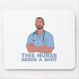 Diese Krankenschwester braucht einen Schuss Mousepad