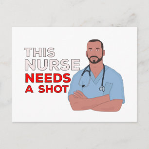 Diese Krankenschwester braucht einen Schuss Postkarte
