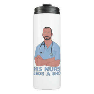 Diese Krankenschwester braucht einen Schuss Thermosbecher