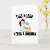 Diese Krankenschwester braucht einen Urlaub Karte (Gelbe Blume)