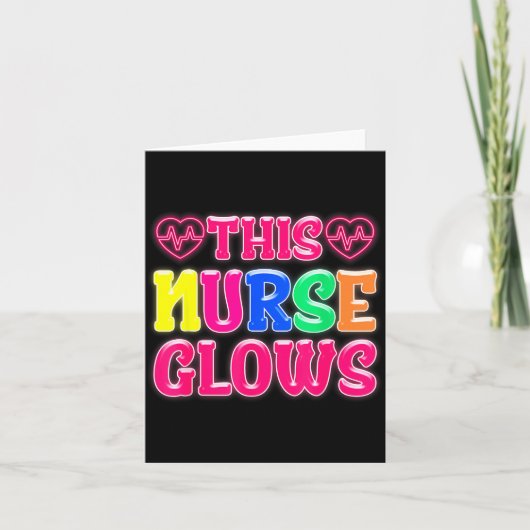 Diese Krankenschwester leuchtet Nursing Glow Retro Karte (Vorderseite)
