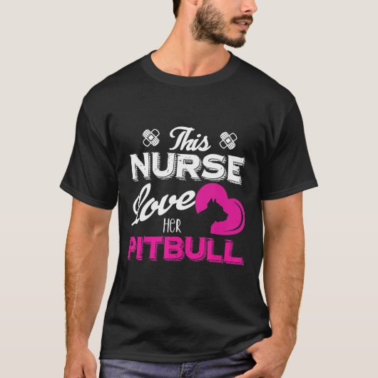 Diese Krankenschwester Liebe ihren Pitbull T-Shirt (Vorderseite)