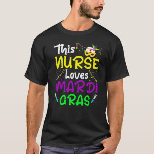 Diese Krankenschwester liebt Mardi Gras Umzug Kran T-Shirt