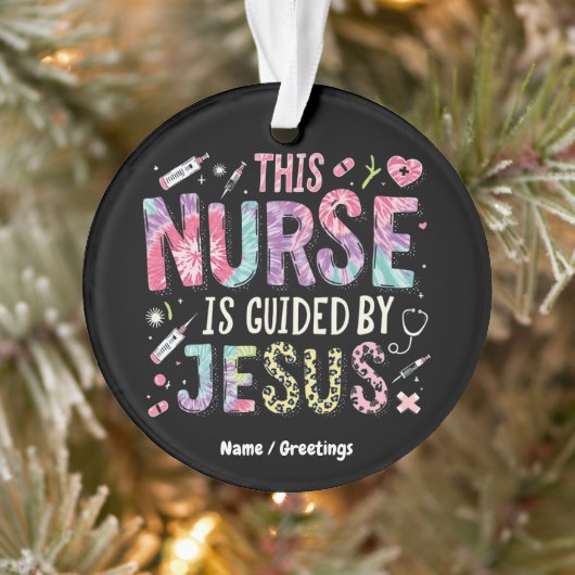 Diese Krankenschwester wird geleitet von Jesus, de Ornament (Baum)