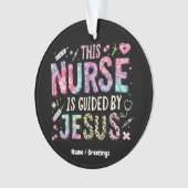 Diese Krankenschwester wird geleitet von Jesus, de Ornament (Vorderseite)