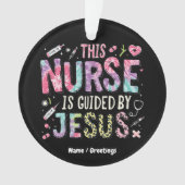 Diese Krankenschwester wird geleitet von Jesus, de Ornament (Vorderseite)