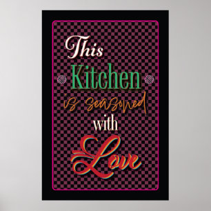 Diese Küche ist mit Liebe gewürzt Poster