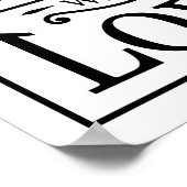 Diese Küche ist mit Liebe Zitat Design gewürzt Poster (Ecke)