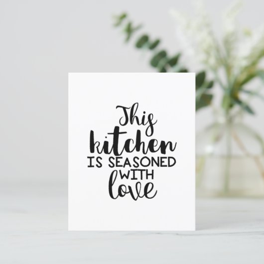 Diese Küche ist mit Liebe Zitat gewürzt (Stehend Vorderseite)