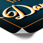 Diese Küche ist zum Tanzen, Niedliches Kitekonzept Poster (Ecke)