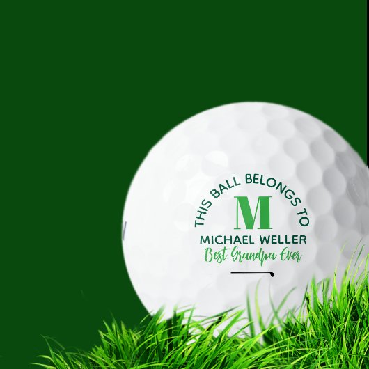 "Diese Kugel gehört" Opa Green Monogram Golfball