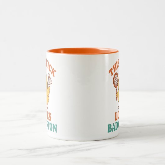 Diese Küken Lieben Badminton Zweifarbige Tasse (Mittel)