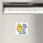 Diese Küken Lieben Fußball Magnet (In Situ (Geschirrspüler))