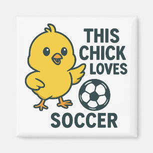 Diese Küken Lieben Fußball Magnet