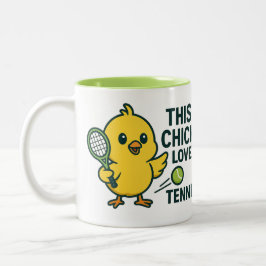 Diese Küken Lieben Tennis Zweifarbige Tasse