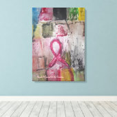 Diese Kunst wurde zur Unterstützung von Brustkrebs Leinwanddruck (Insitu (Holzboden))