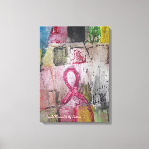 Diese Kunst wurde zur Unterstützung von Brustkrebs Leinwanddruck