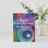 Diese lange Rumi Zitat Celestial Postcard Postkarte (Stehend Vorderseite)