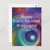 Diese lange Rumi Zitat Celestial Postcard Postkarte (Vorne/Hinten)