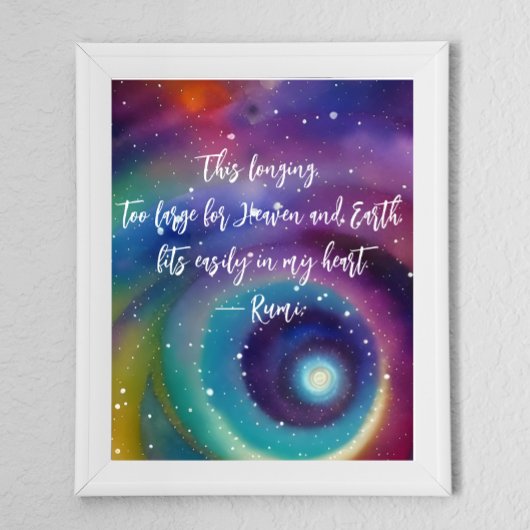 Diese lange Rumi Zitat Celestial Poster