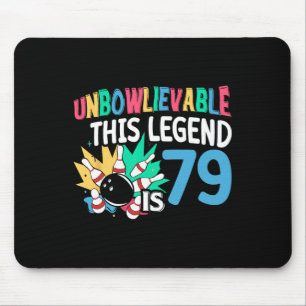 Diese Legende ist 79 Bowling 79. Geburtstag unbesc Mousepad