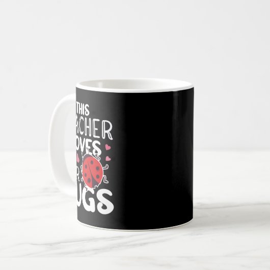 Diese Lehrerin Liebe ihre Bugs - Ladybug-Bugs für  Kaffeetasse (Vorderseite Links)