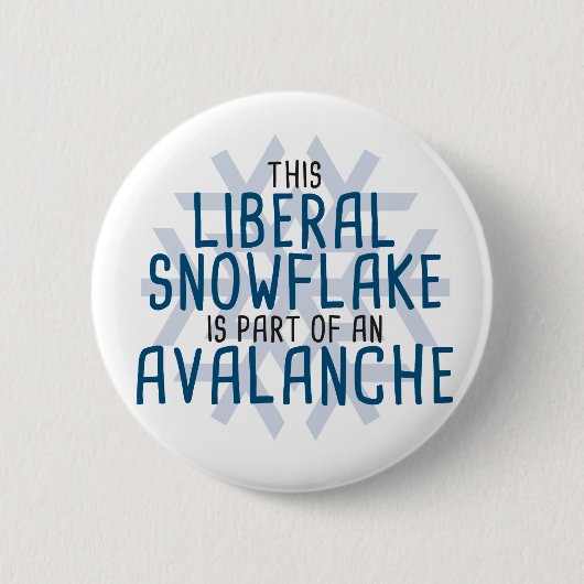 Diese liberale Schneeflocke ist ein Teil einer Button (Vorderseite)