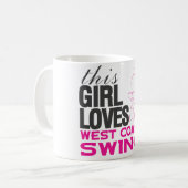 Diese Mädchen-Liebe-Westküsten-Schwingen-Tasse Kaffeetasse (Vorderseite Links)