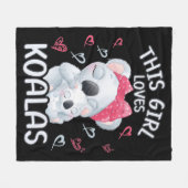 Diese Mädchen Lieben Koalas Fleecedecke (Vorderseite (Horizontal))