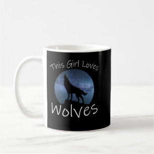 DIESE MÄDCHEN LIEBEN WOLVES Howling Wolf Starry Sk Kaffeetasse