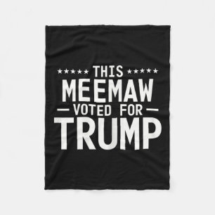 Diese Mahnung stimmte für Trump 2024 für Proud Oma Fleecedecke