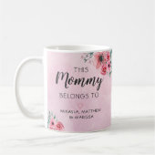 Diese Mama gehört zu rosa, florales Wasser Kaffeetasse (Links)