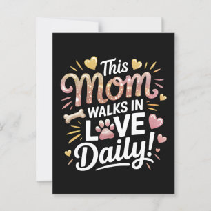 Diese Mama geht täglich in der Liebe - Mama für Ha Postkarte