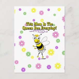 Diese Mama ist die Queen Bee Alltag Biene & Blume Postkarte