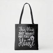 Diese Mama kaufte gerade ihre erste Haus lustige M Tasche (Vorderseite)