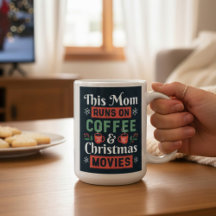 Diese Mama läuft auf Kaffee- und Weihnachtsfilmen