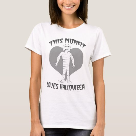 Diese Mama Lieben Halloween Slogan Fun Art T-Shirt (Vorderseite)