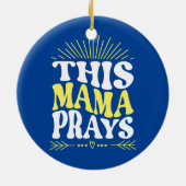 Diese Mama Prays Momma Christliche Mama Mutter Gla Keramik Ornament (Hinten)