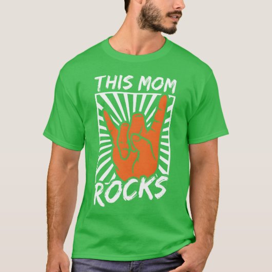Diese Mama rockt beste Mama Mutter Rock und Roll v T-Shirt (Vorderseite)